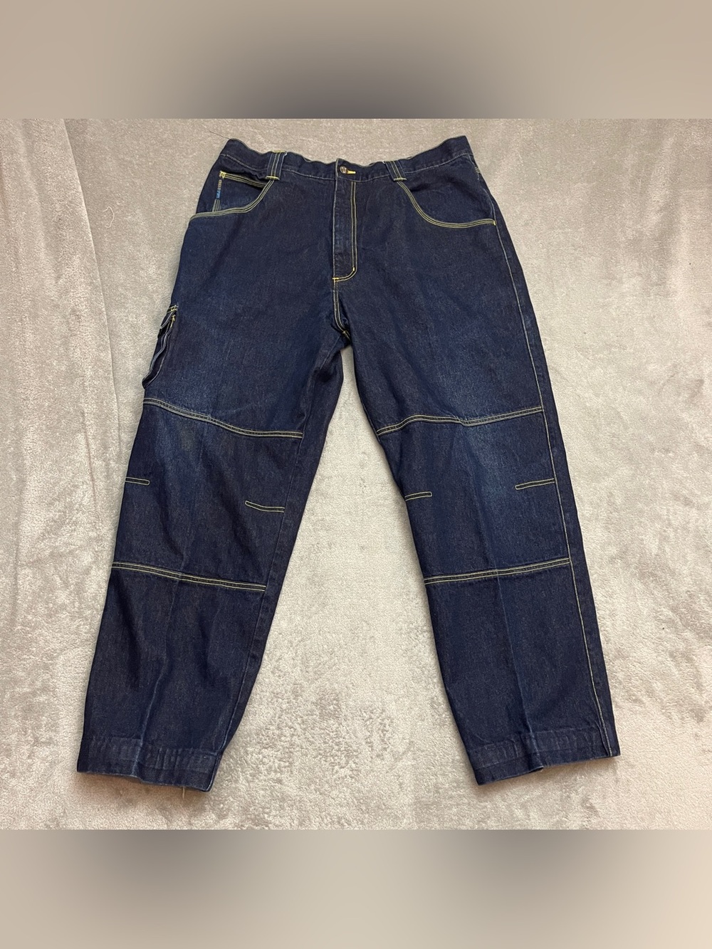 Vintage Y2K Trust Jeans Mens 40x34 Blue Baggy Fit Grunge 2000s Hip Hop Skater